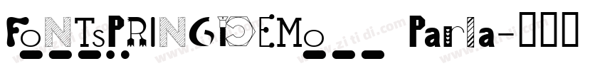 FONTSPRINGDEMO Parla字体转换